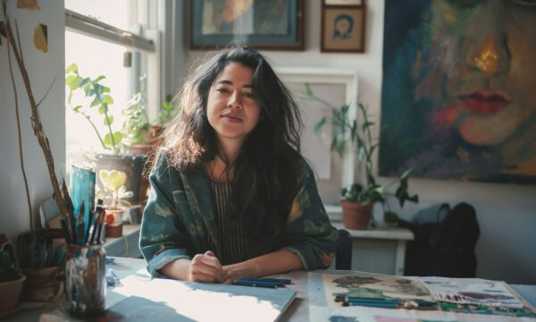 Artist in Her Studio Artist in Her Studio